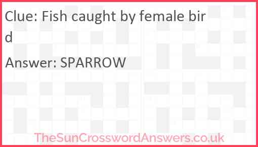 Fish caught by female bird Answer