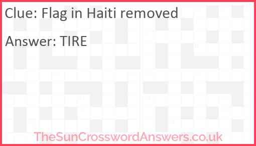 Flag in Haiti removed Answer