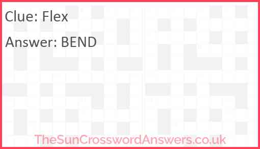 Flex crossword clue TheSunCrosswordAnswers co uk