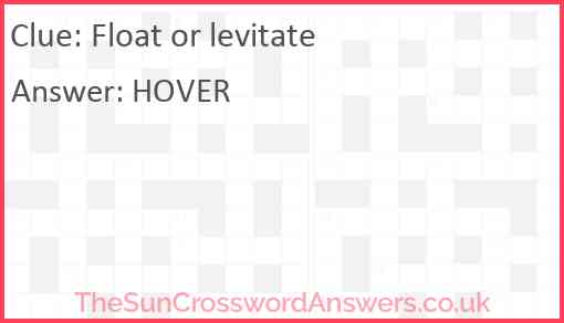 Float or levitate Answer