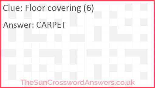 Floor covering (6) Answer
