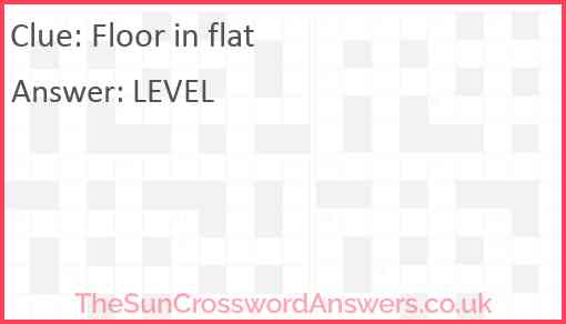 Floor in flat Answer