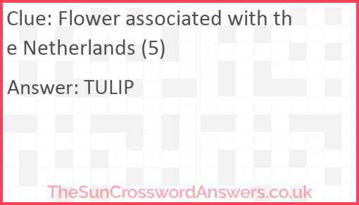 Flower associated with the Netherlands (5) Answer