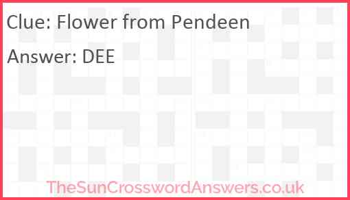 Flower from Pendeen Answer