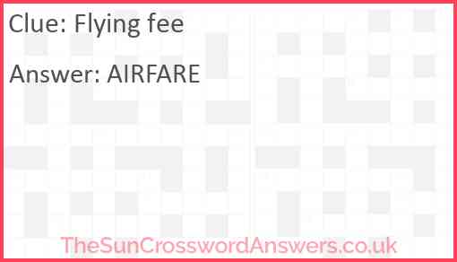 Flying fee Answer