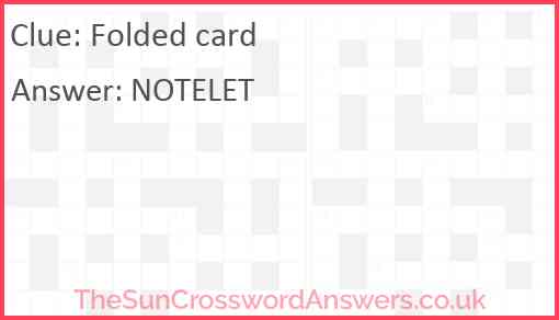 Folded card Answer