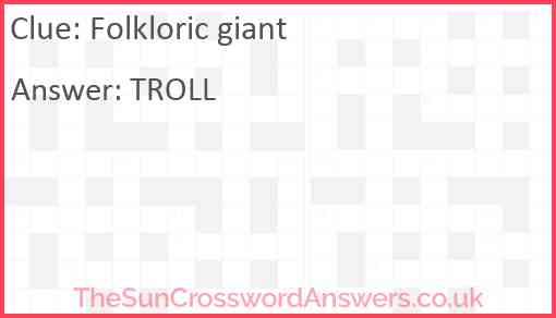 Folkloric giant Answer
