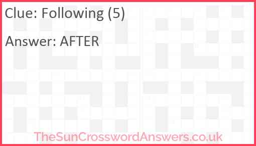 Following (5) Answer