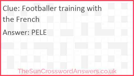 Footballer training with the French Answer