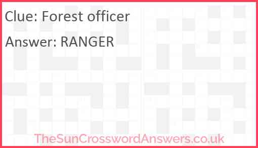 Forest officer Answer