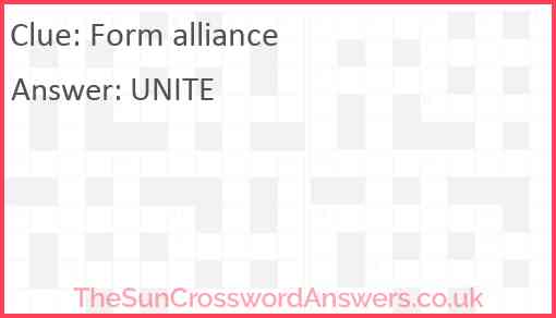 Form alliance Answer