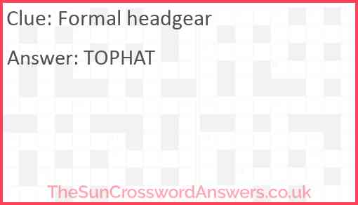Formal headgear Answer