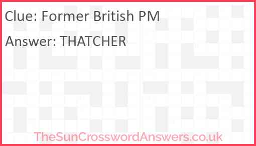 Former British PM Answer