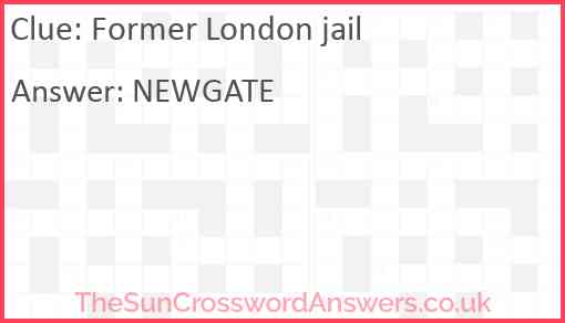 Former London jail Answer