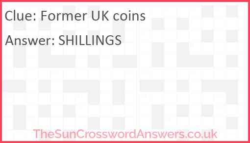 Former UK coins Answer