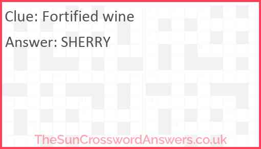 Fortified wine Answer