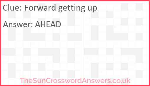 Forward getting up Answer