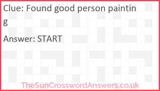 Found good person painting Answer