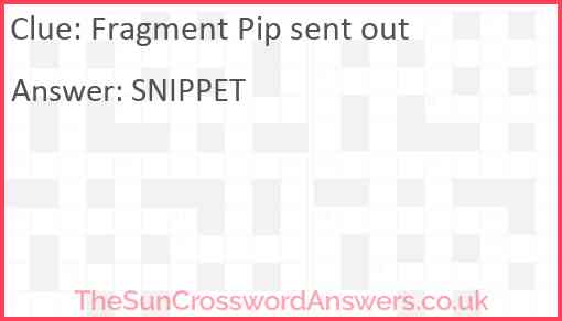 Fragment Pip sent out Answer