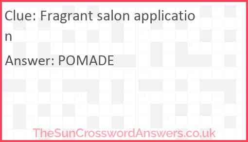Fragrant salon application Answer