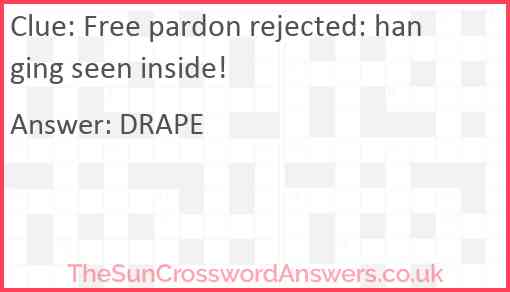 Free pardon rejected: hanging seen inside! Answer