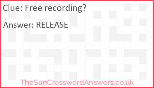 Free recording? Answer