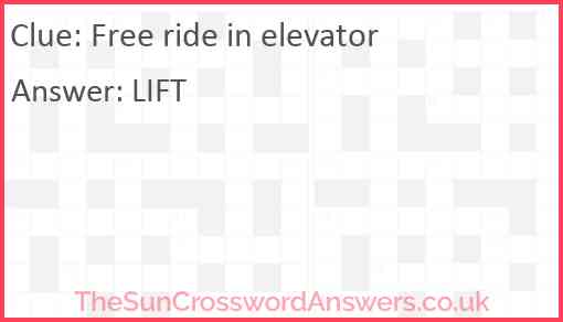 Free ride in elevator Answer