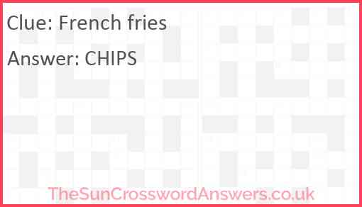 French fries Answer