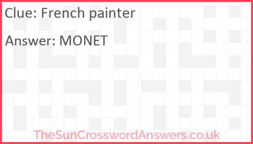 French painter Answer