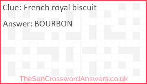French royal biscuit Answer