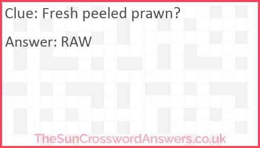 Fresh peeled prawn? Answer