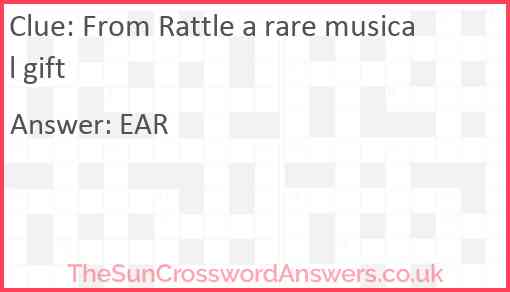 From Rattle a rare musical gift Answer