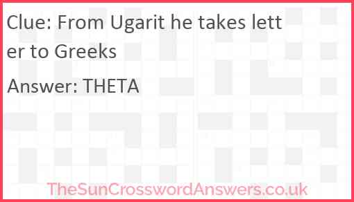 From Ugarit he takes letter to Greeks Answer