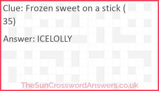 Frozen sweet on a stick (35) Answer