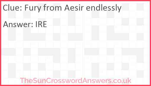 Fury from Aesir endlessly Answer