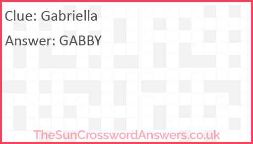 Gabriella Answer