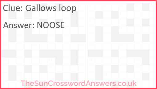 Gallows loop Answer