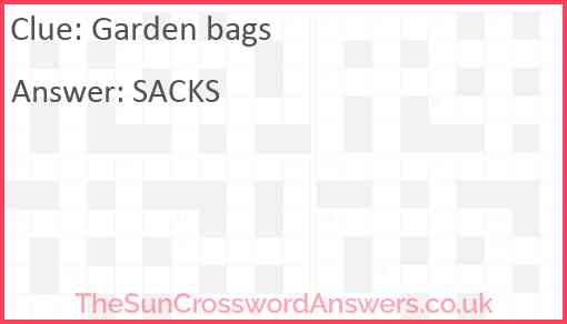 Garden bags Answer