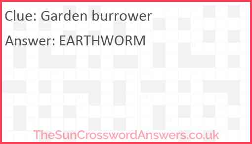 Garden burrower Answer