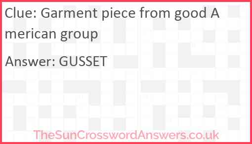 Garment piece from good American group Answer