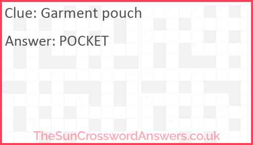 Garment pouch Answer