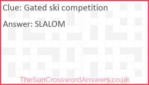 Gated ski competition Answer