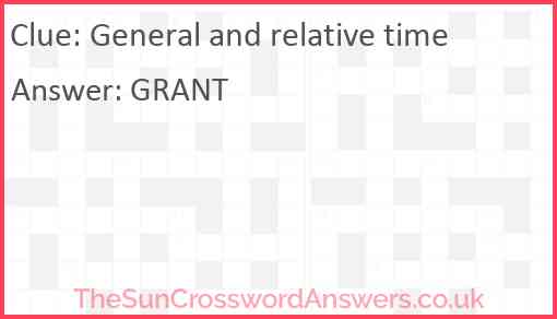 General and relative time Answer