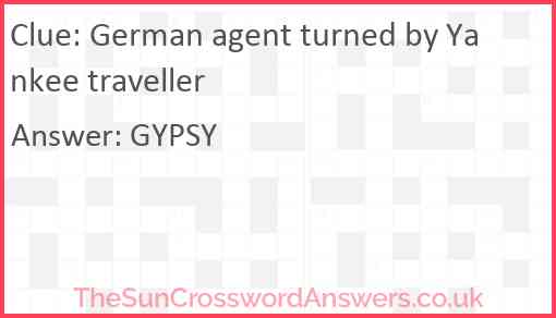 German agent turned by Yankee traveller Answer