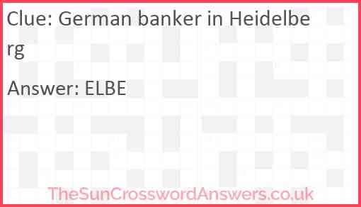 German banker in Heidelberg Answer