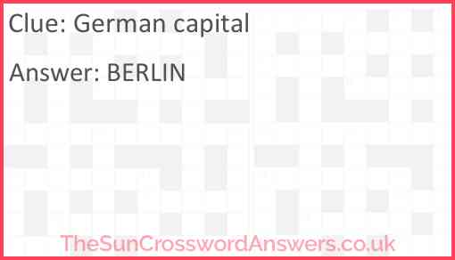 German capital Answer
