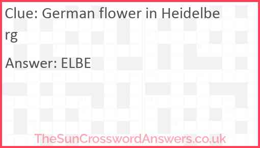 German flower in Heidelberg Answer