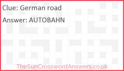 German road Answer
