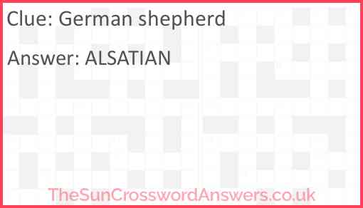 German shepherd Answer