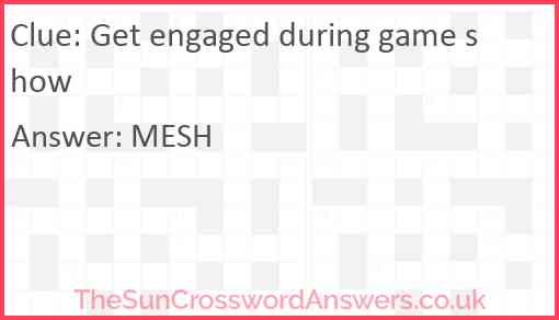 Get engaged during game show Answer